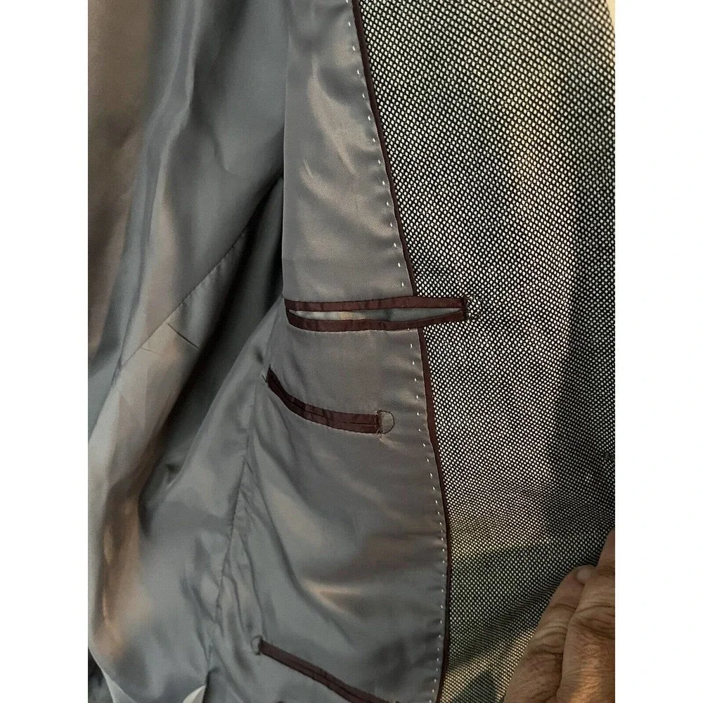 Daniel Hechter Men's 42S Wool Tweed Blazer Gray